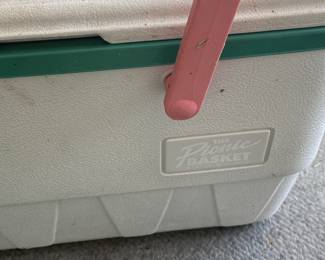 Vintage coolers and picnic