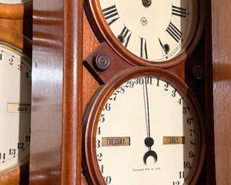 Seth Thomas Calendar Clock, Feb 15, 1876
