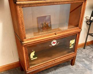 Oak 2 stack with 1 large, 1 med. shelf Globe Wernicke Barrister Bookcase