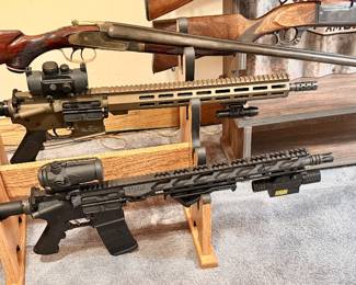GUNS! Rifles, Shotguns and pistols, and may have a few more