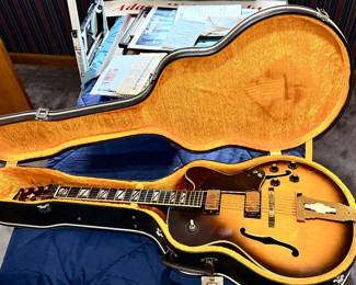 Herb Ellis Aria Pro II Guitar in Plush gold case
