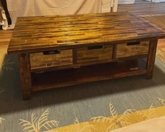 KFF001 Solid Wood Distressed Coffee Table
