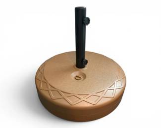 146 Bronze66lbRoundFillableUmbrellaBaseDiamondPattern