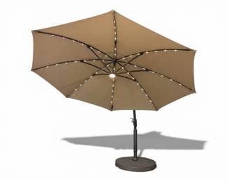 3 AtleisureSolarLEDCantileverPatioUmbrellaSunbrella