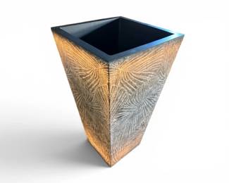 123 HandmadeOversizedIlluminatedResinPlanterTropicalLeafPattern