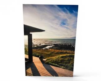 6 LargeCoastalOceanViewPhotoBackdropPanelwMetalStand