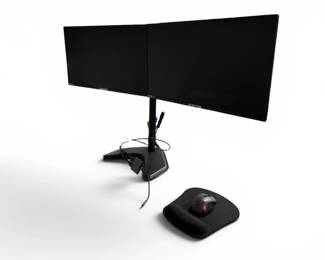 160 DualSceptreMonitorsonAdjustableStandwMouseHDMISplitter