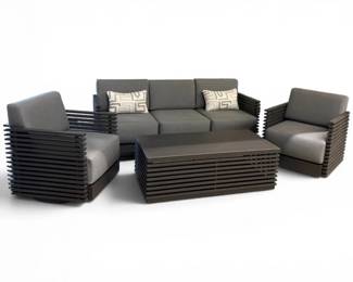 1 AtleisureWaylande4pcPowderCoatedAluminumOutdoorSeatingSet