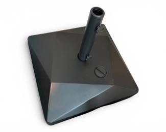 147 BlackSquareHDPESteelUmbrellaBase99lbCapacity