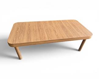 102 OutdoorAluminumCoffeeTablewLightWoodGrainFinish