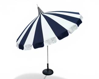 68 VintageStyle9ftNavyWhiteMarketUmbrella120H