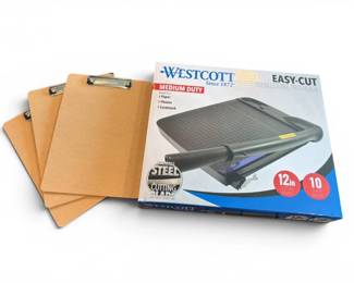150 Westcott12EasyCutGuillotineTrimmer3Clipboards