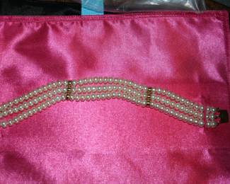 14K Gold and Cultured Pearl Bracelet