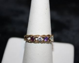 10K Gold Amethyst Ring