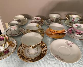 Nice Selection of Vintage and Antique Tea Cups and Saucers