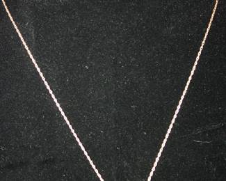10K Gold chain with 10K Diamond Heart Pendant