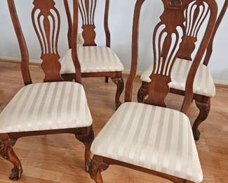 4 Chippendale Style Dining chairs 