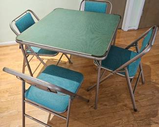 Samsonite 1970s folding table and chairs 