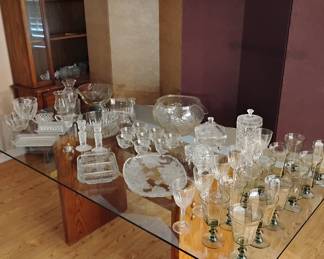 Crystal Punch Bowl Set, Crystal Stemware, Bowls, Vases, Platters