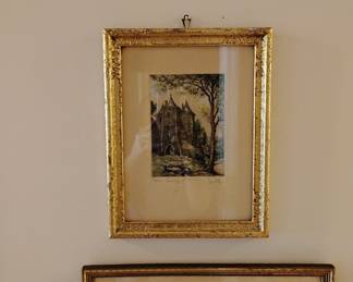 Antique Signed Lithograph
