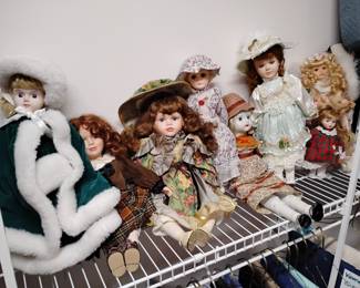 Collectible Porcelain Dolls, American Girls, Etc.