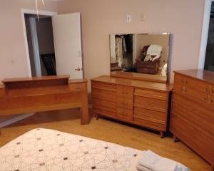 4-Piece 1950's Mid-Century Modern Solid Wood Furniture