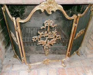 BRASS FIREPLACE SCREEN