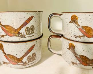 Otagiri speckled stoneware road runner soup bowl mugs