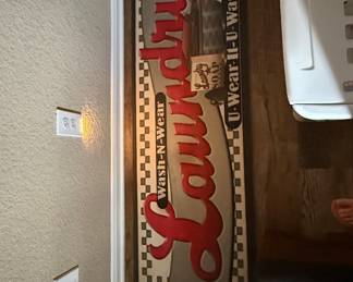 Vintage Wash-N-Wear Laundry Sign