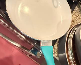 GreenPan Rio Ceramic Nonstick Fry Pan with Teal Handle