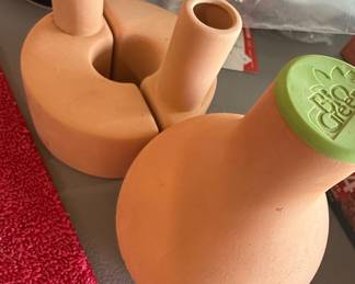 BioGreen Self-Watering Terracotta Plant Pot Inserts (Set of 2)