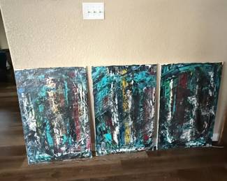 Abstract Triptych Wall Art