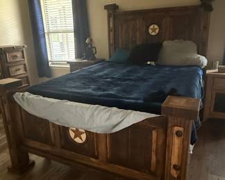 Rustic Oasis Marble Star Bed Frame