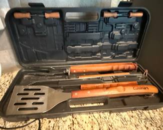 Cuisinart 14-Piece Stainless Steel BBQ Tool Set with Wooden Handles