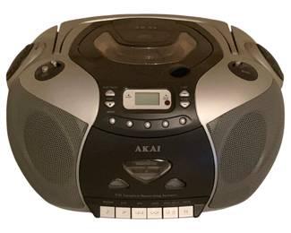 623 - Akai AM/FM Radio/CD Player - 13 x 8 x 7 (Description): Used as is electric/electronic/mechanical item. No guarantee all components, untested.