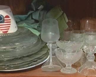 344 - Cabinet Lot of Assorted Glass Items