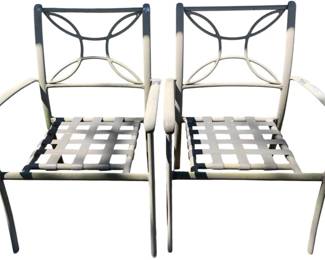 94 - 2 Metal Chairs - 36 x 25 x 27