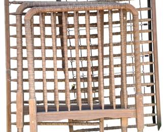 29 - Vintage Crib - 44 x 55 x 30.5 (Description): hardware missing