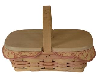 259 - Longaberger Basket w/ Lid - 4 x 8 x 6