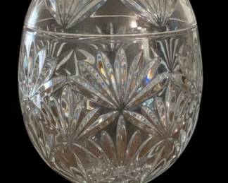 358 - Glass Candy Dish w/ Lid - 9.5" Tall