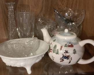 364 - Cabinet Lot of Assorted Glass Items