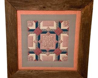 694 - Framed Quilted Square - 28 x 28
