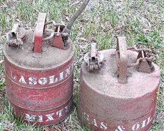 21 - 2 Vintage Metal Gas Cans