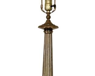 662 - Lamp w/ no shade - 34.5" tall (Description): Used as is electric/electronic/mechanical item. No guarantee all components, untested.