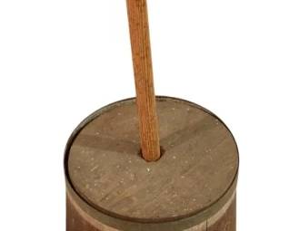 708 - Antique Wood Churn - 38 x 12