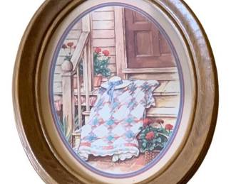 668 - Oval Framed Print - 16 x 13