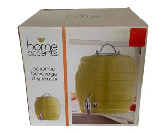 337 - Home Accents Ceramic Beverage Dispenser w/box
