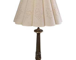 250 - Table Lamp - 35" Tall (Description): Used as is electric/electronic/mechanical item. No guarantee all components, untested.