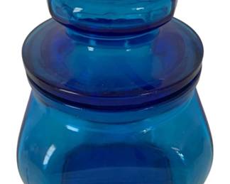 296 - Blue Apothecary Jar - 7 1/2 Inches Tall