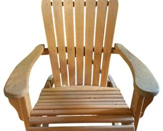 62 - Adirondack Wood Rocking Chair - 43 x 33 x 32